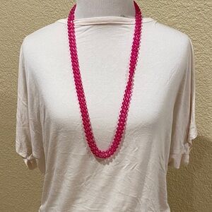 Elegant Pink Beaded Necklace